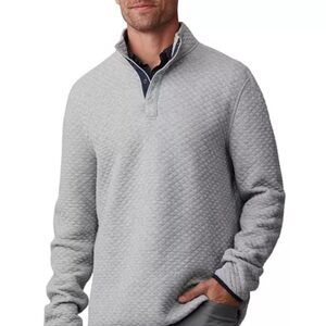 RHONE Gray Quilted Men's Sweater